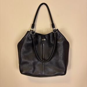 Cole Haan Black Leather Elegant Black Large Leather Tote Bag